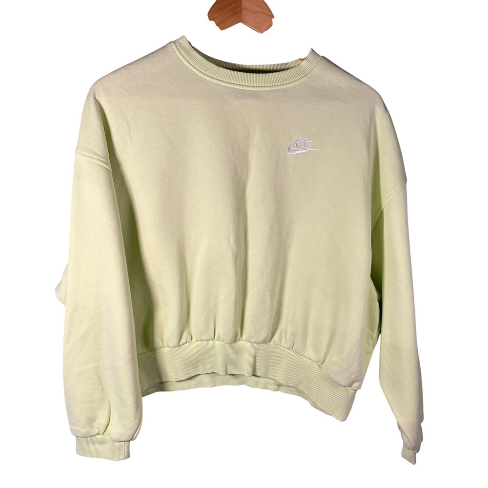 Nike Sportswear Crewneck Sweatshirt Light Lime Green Oversized KIDS XL